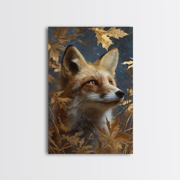 Dignified Fox Portrait Canvas Print, Animal Art, Art, Living Room Decor, Oil Painting, Creature, Original Art, Nursery Wall Art, ANI-2x3-9