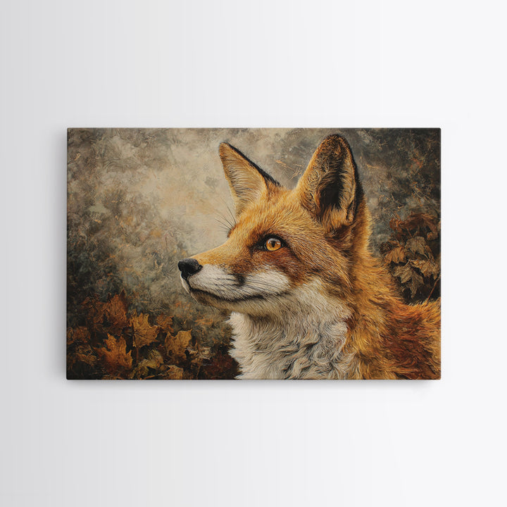 Dignified Fox Portrait Canvas Print, Animal Art, Nursery Art, Living Room Decor, Fine Art, Creature, Luxury Decor, Art Print, ANI-3x2-29