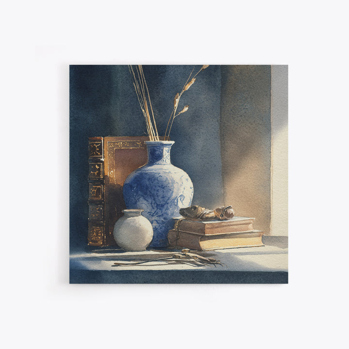 Sunlit Interior Still Life Canvas Print, Art, Canvas Art, Living Room Decor, Fine Art, Horizontal Wall Art, Home Decor, ART-1x1-14