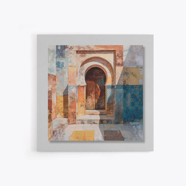 Architectural Archway in Warm Mediterranean Light Canvas Print, Art, Art Nouveau, Living Room Decor, Oil Painting, ART-1x1-22