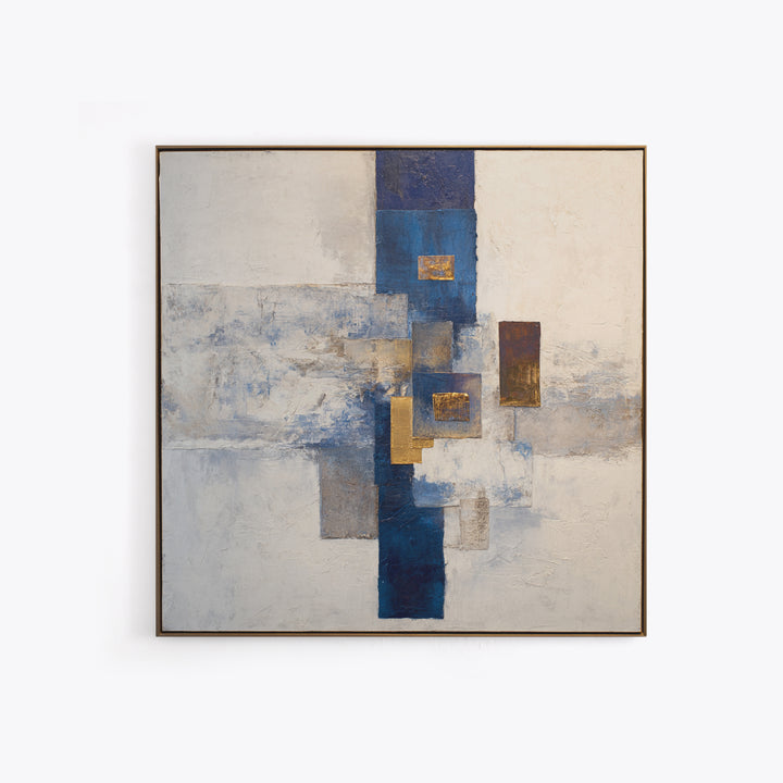 Modern Sculptural Shapes Rendered as Painted Forms Canvas Print, Art, Framed Art, Living Room Decor, Abstract Art, ART-1x1-30