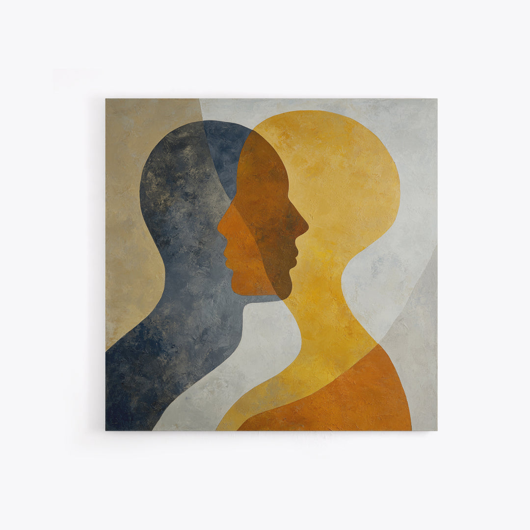 Simple Monochrome Figure Study Canvas Print, Art, Black Art, Living Room Decor, Fine Art, Wall Decor, Neutral Decor, ART-1x1-60
