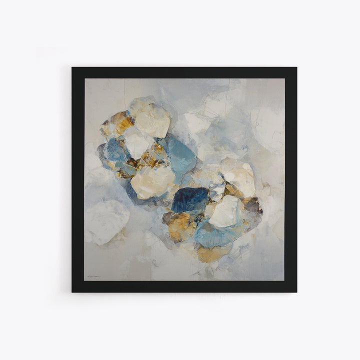Modern Sculptural Shapes Rendered as Painted Forms Framed Canvas Print, Art, Resin Art, Living Room Decor, Abstract Art, ART-1x1-78