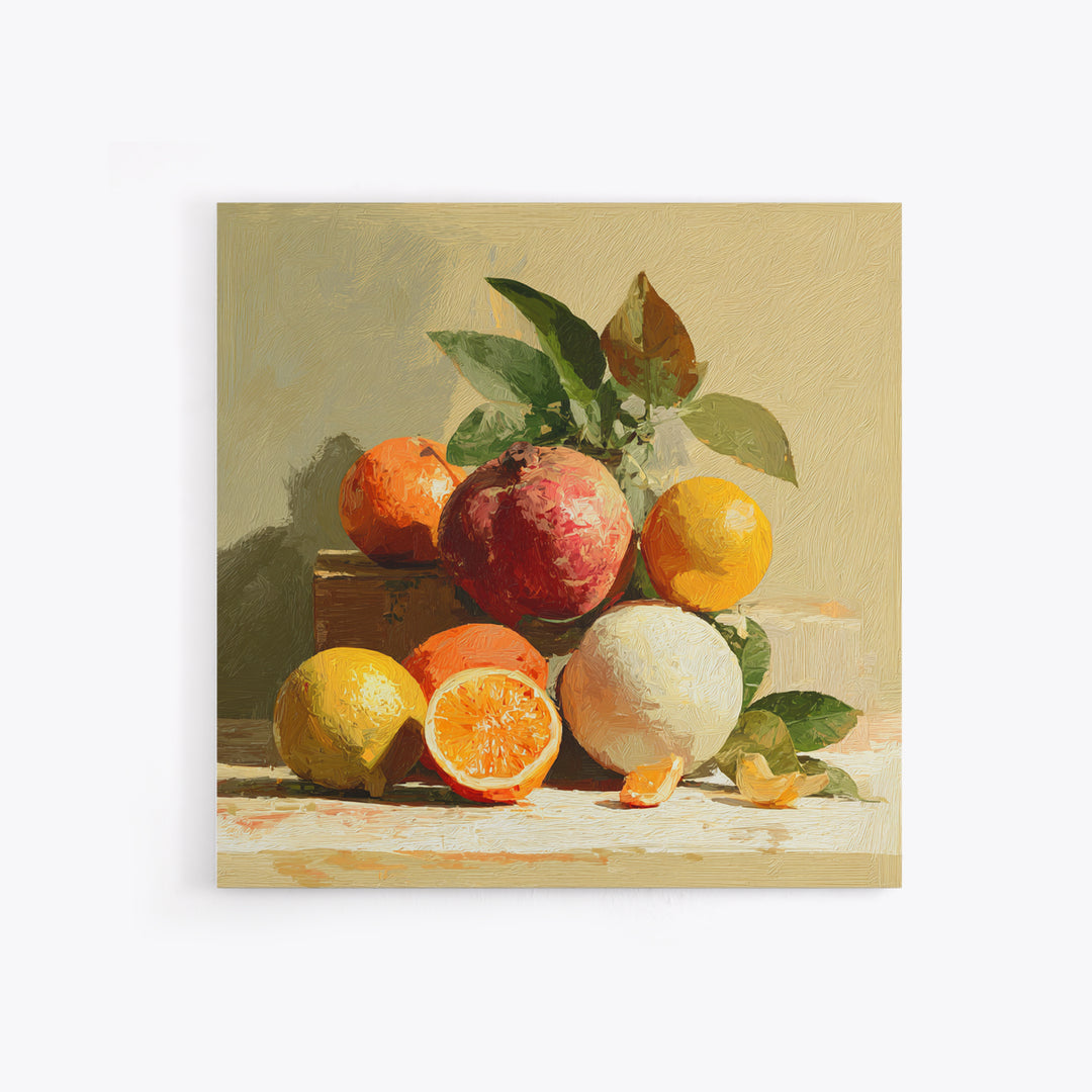 Bold Pop Fruit Composition Framed Canvas Print, Art, Luxury Decor, Living Room Decor, Fine Art, Metal Wall Art, ART-1x1-88