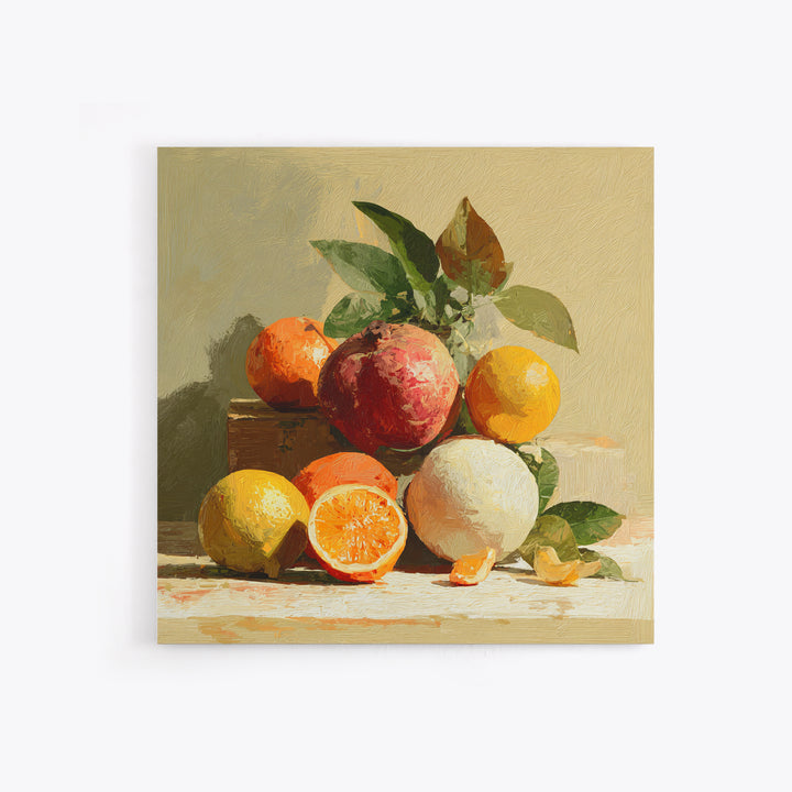 Bold Pop Fruit Composition Framed Canvas Print, Art, Luxury Decor, Living Room Decor, Fine Art, Metal Wall Art, ART-1x1-88