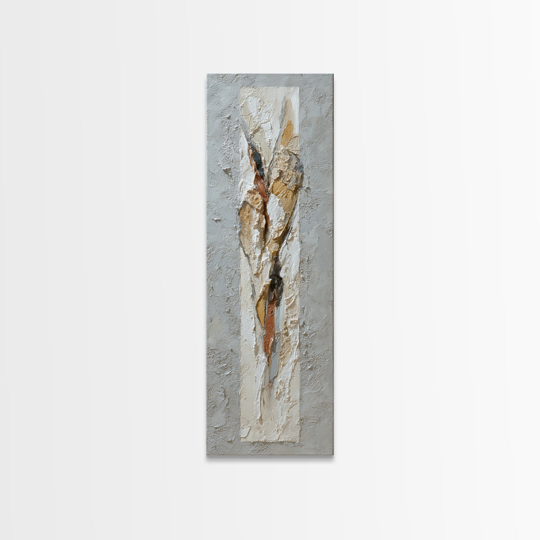 Textured Neutral Abstraction Canvas Print, Art, Textured Painting, Living Room Decor, Abstract Art, Digital Wall Art, ART-1x3-25