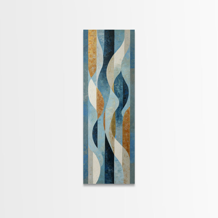 Abstract Water Forms Framed Canvas Print, Art, Luxury Decor, Living Room Decor, Abstract Art, Metal Wall Art, ART-1x3-31