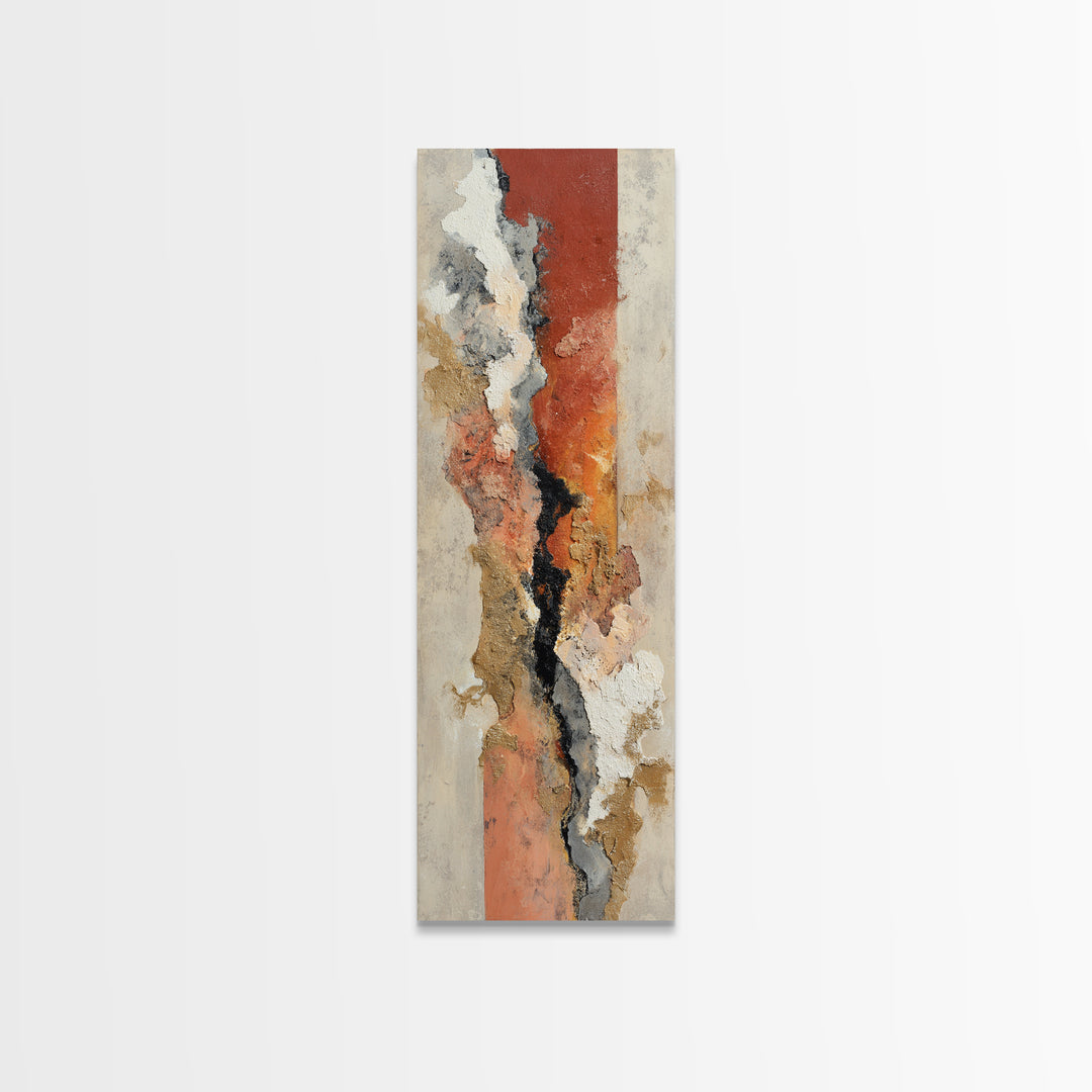 Contemporary Abstract with Layered Pigments and Energetic Canvas Print, Art, Framed Art, Living Room Decor, Fine Art, ART-1x3-38