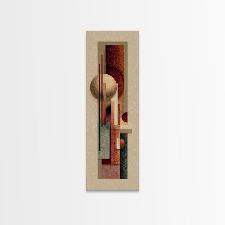 Modern Sculptural Shapes Rendered as Painted Forms Canvas Print, Art, Wood Wall Art, Living Room Decor, Fine Art, ART-1x3-42