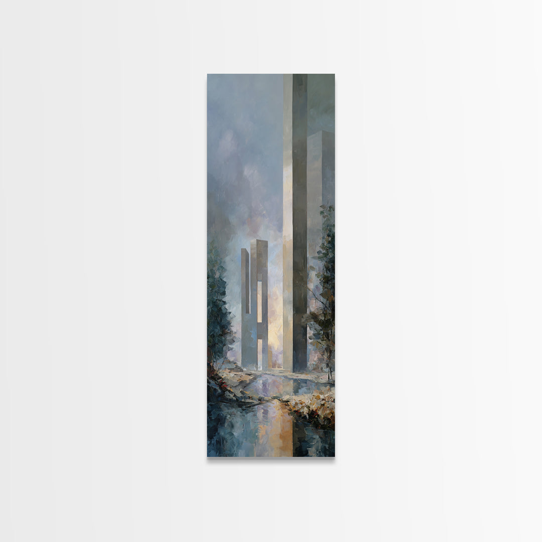 Surreal Dream Landscape Framed Canvas Print, Art, Minimalist Decor, Living Room Decor, Fine Art, Large Wall Art, ART-1x3-47