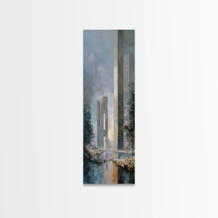 Surreal Dream Landscape Framed Canvas Print, Art, Minimalist Decor, Living Room Decor, Fine Art, Large Wall Art, ART-1x3-47