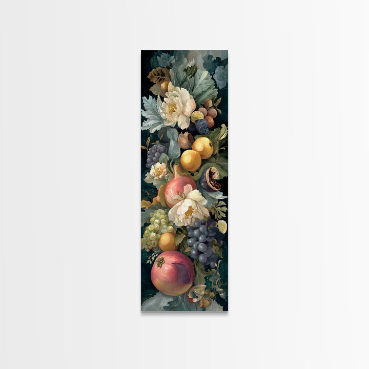Bold Pop Fruit Composition Framed Canvas Print, Art, Boho Decor, Living Room Decor, Fine Art, Printable Wall Art, ART-1x3-52
