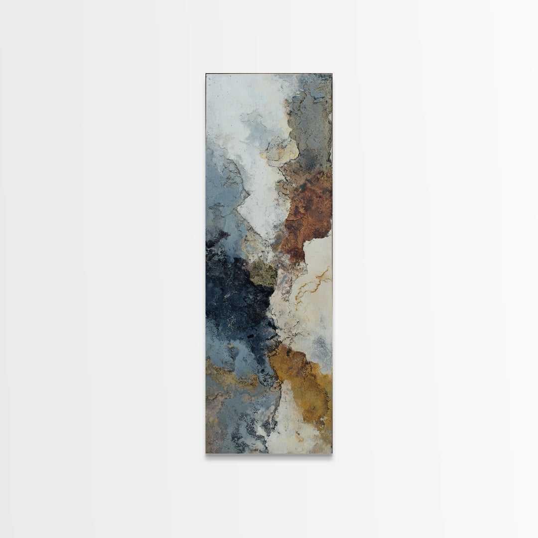 Contemporary Abstract with Layered Pigments and Energetic Canvas Print, Art, Wall Decor, Living Room Decor, Abstract Art, ART-1x3-86