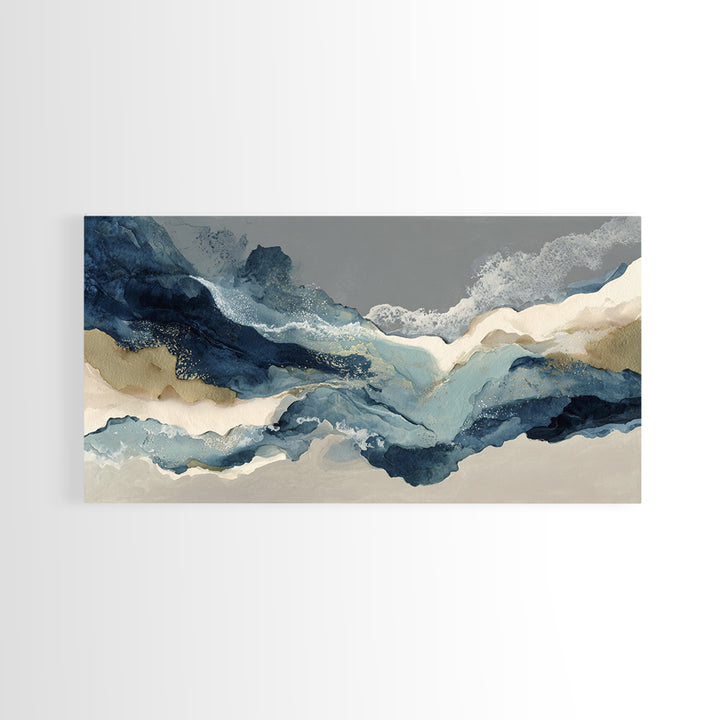Modern Sculptural Shapes Rendered as Painted Forms Canvas Print, Art, Wall Decor, Living Room Decor, Fine Art, ART-2x1-2