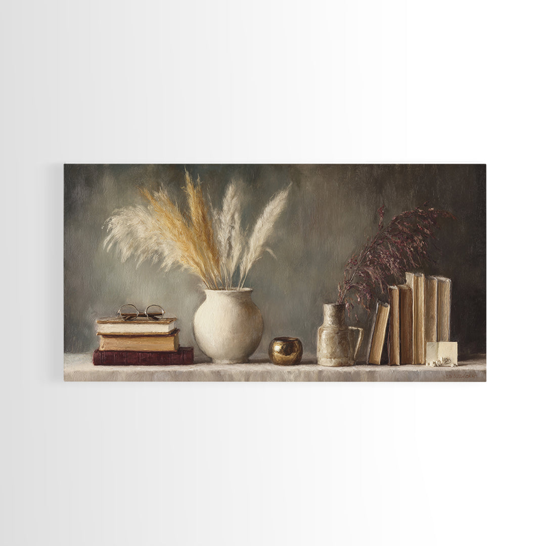 Sunlit Interior Still Life Canvas Print, Art, Room Decor, Living Room Decor, Fine Art, Art Commission, Digital Wall Art, ART-2x1-58