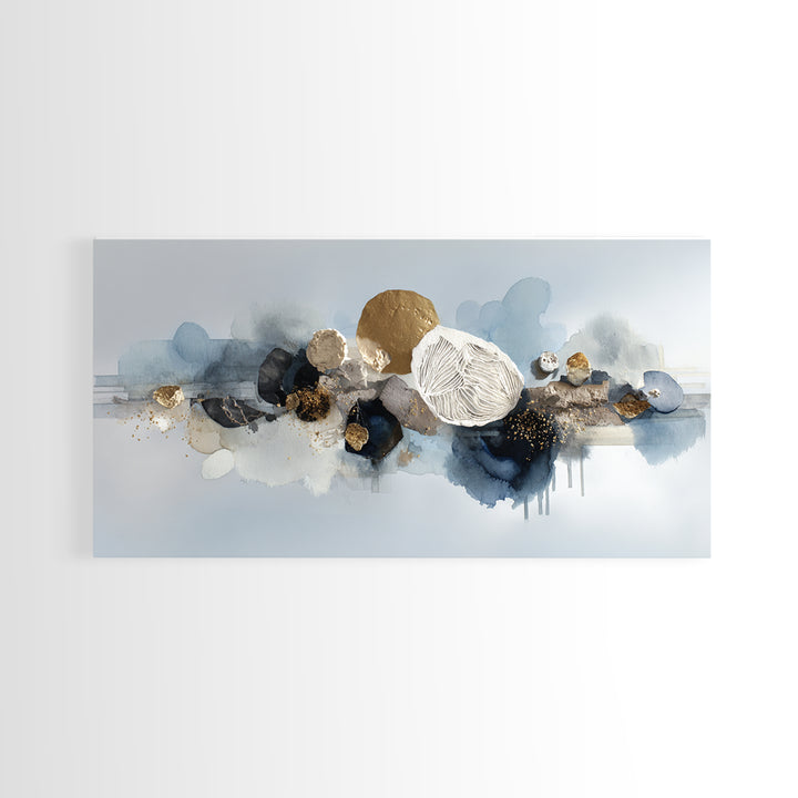Modern Sculptural Shapes Rendered as Painted Forms Canvas Print, Art, Contemporary Art, Living Room Decor, Abstract Art, ART-2x1-74