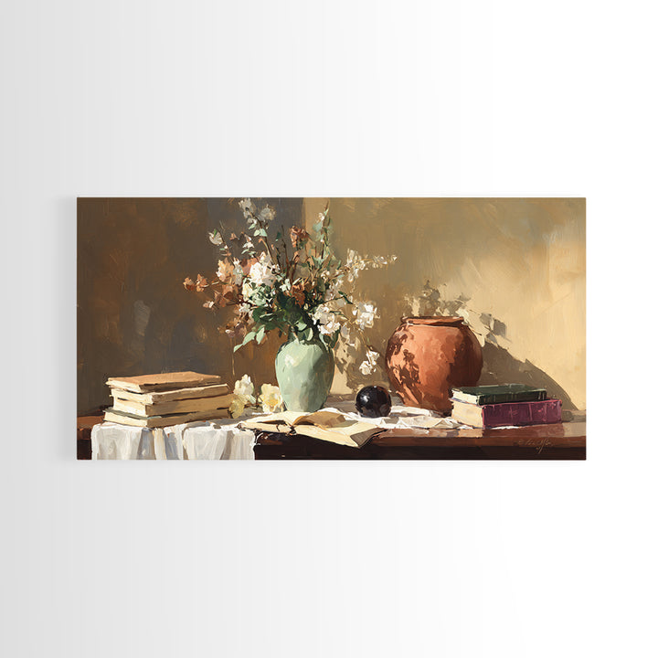 Sunlit Interior Still Life Canvas Print, Art, Room Decor, Living Room Decor, Fine Art, Art Commission, Digital Wall Art, ART-2x1-82
