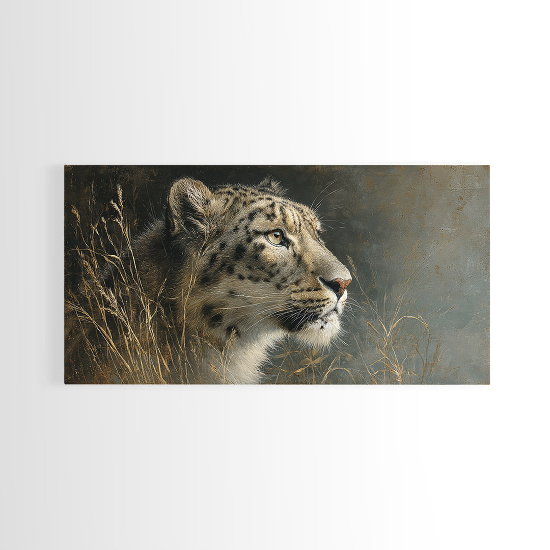 Elegant Animal Portrait Framed Canvas Print, Art, Textured Painting, Living Room Decor, Fine Art, Digital Wall Art, ART-2x1-86