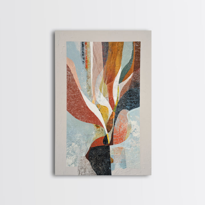 Contemporary Abstract with Layered Pigments and Energetic Canvas Print, Art, Wall Decor, Living Room Decor, Abstract Art, ART-2x3-10