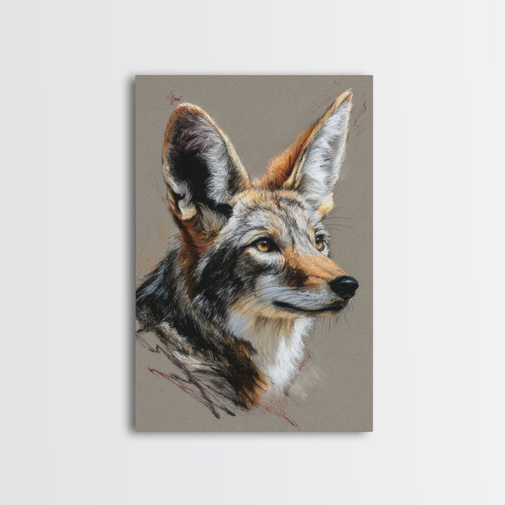 Elegant Animal Portrait Framed Canvas Print, Art, Home Decor, Living Room Decor, Fine Art, Minimalist Decor, ART-2x3-26