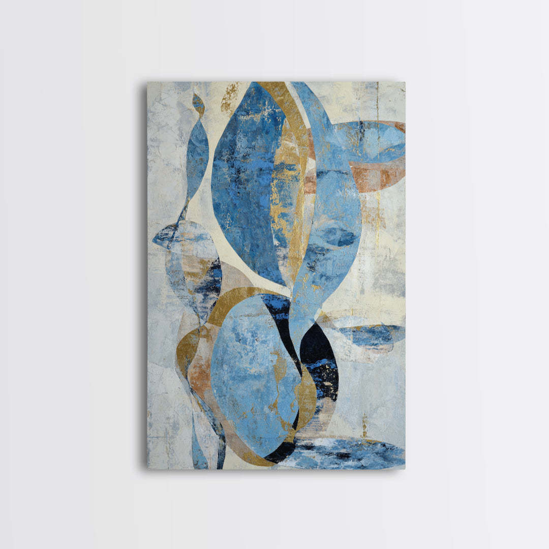 Abstract Water Forms Framed Canvas Print, Art, Canvas Art, Living Room Decor, Abstract Art, Horizontal Wall Art, ART-2x3-3