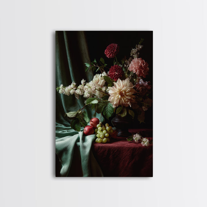 Museum Still Life Framed Canvas Print, Art, Wall Art, Living Room Decor, Fine Art, Original Art, Art Nouveau, ART-2x3-33
