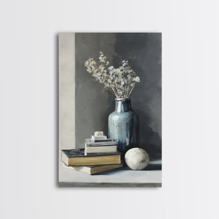 Sunlit Interior Still Life Framed Canvas Print, Art, Fine Art Print, Living Room Decor, Fine Art, Digital Art, ART-2x3-46