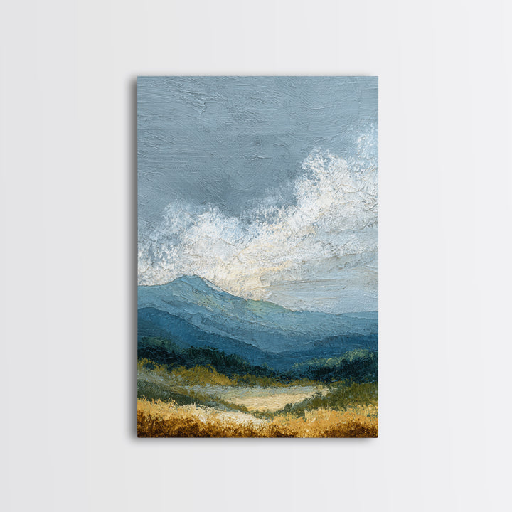 Quiet Mountain Scene Canvas Print, Art, Minimalist Decor, Living Room Decor, Fine Art, Large Wall Art, Art Deco, ART-2x3-49