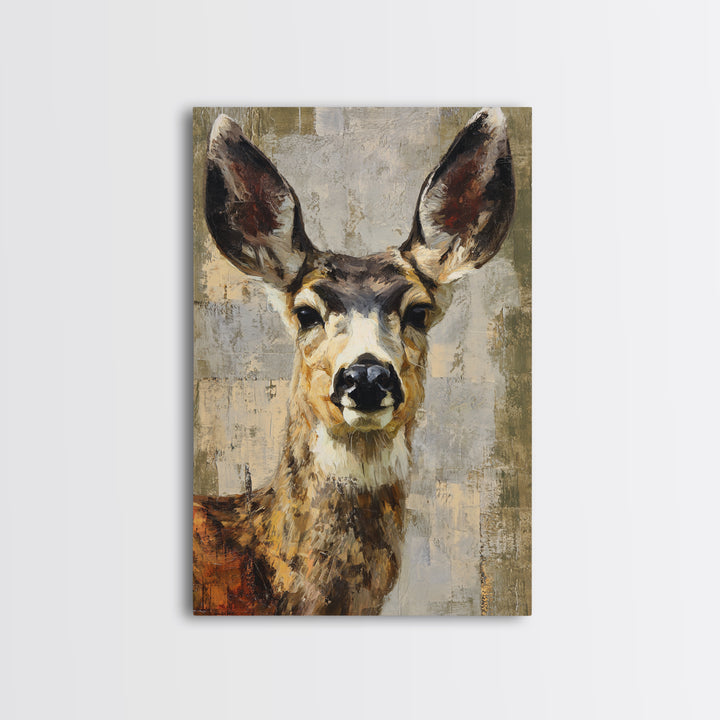 Elegant Animal Portrait Canvas Print, Art, Statement Artwork, Living Room Decor, Fine Art, Digital Art, Printable Wall Art, ART-2x3-50