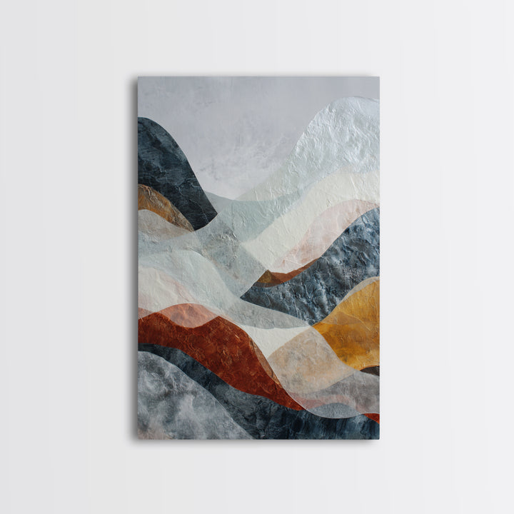 Contemporary Abstract with Layered Pigments and Energetic Canvas Print, Art, Contemporary Art, Living Room Decor, Abstract Art, ART-2x3-58