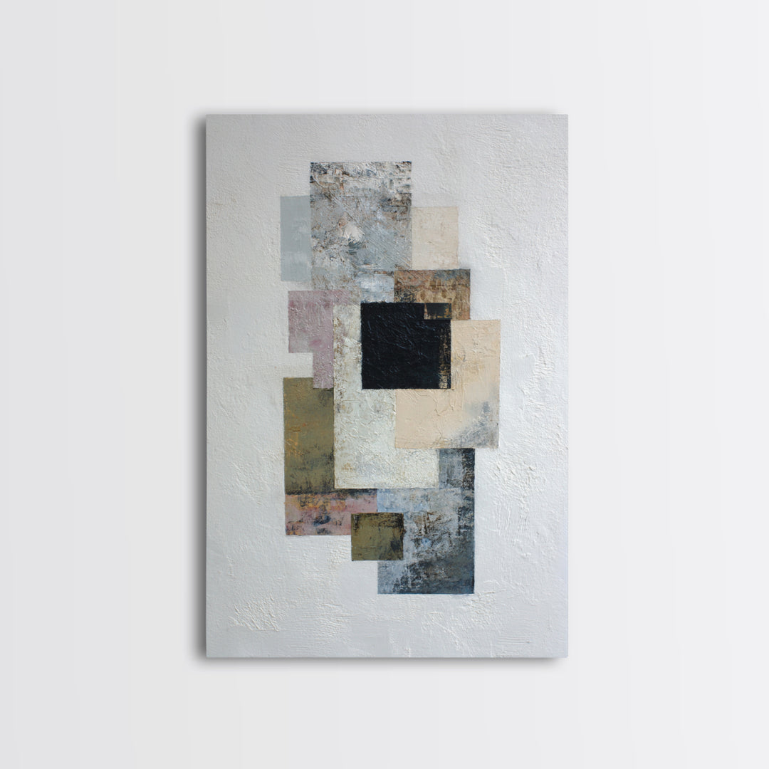 Geometric Color Study Canvas Print, Art, Art Prints, Living Room Decor, Fine Art, Framed Wall Art, Canvas Wall Art, ART-2x3-65