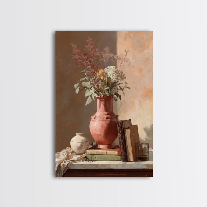 Sunlit Interior Still Life Canvas Print, Art, Textured Painting, Living Room Decor, Fine Art, Digital Wall Art, ART-2x3-70