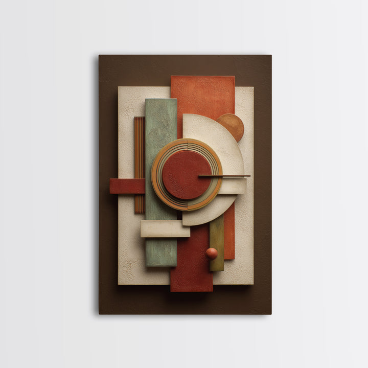 Modern Sculptural Shapes Rendered as Painted Forms Canvas Print, Art, Wall Art, Living Room Decor, Fine Art, ART-2x3-86