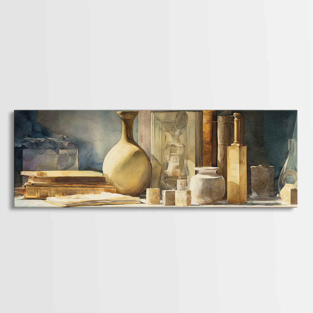 Sunlit Interior Still Life Canvas Print, Art, Room Decor, Living Room Decor, Fine Art, Art Commission, Digital Wall Art, ART-3x1-30