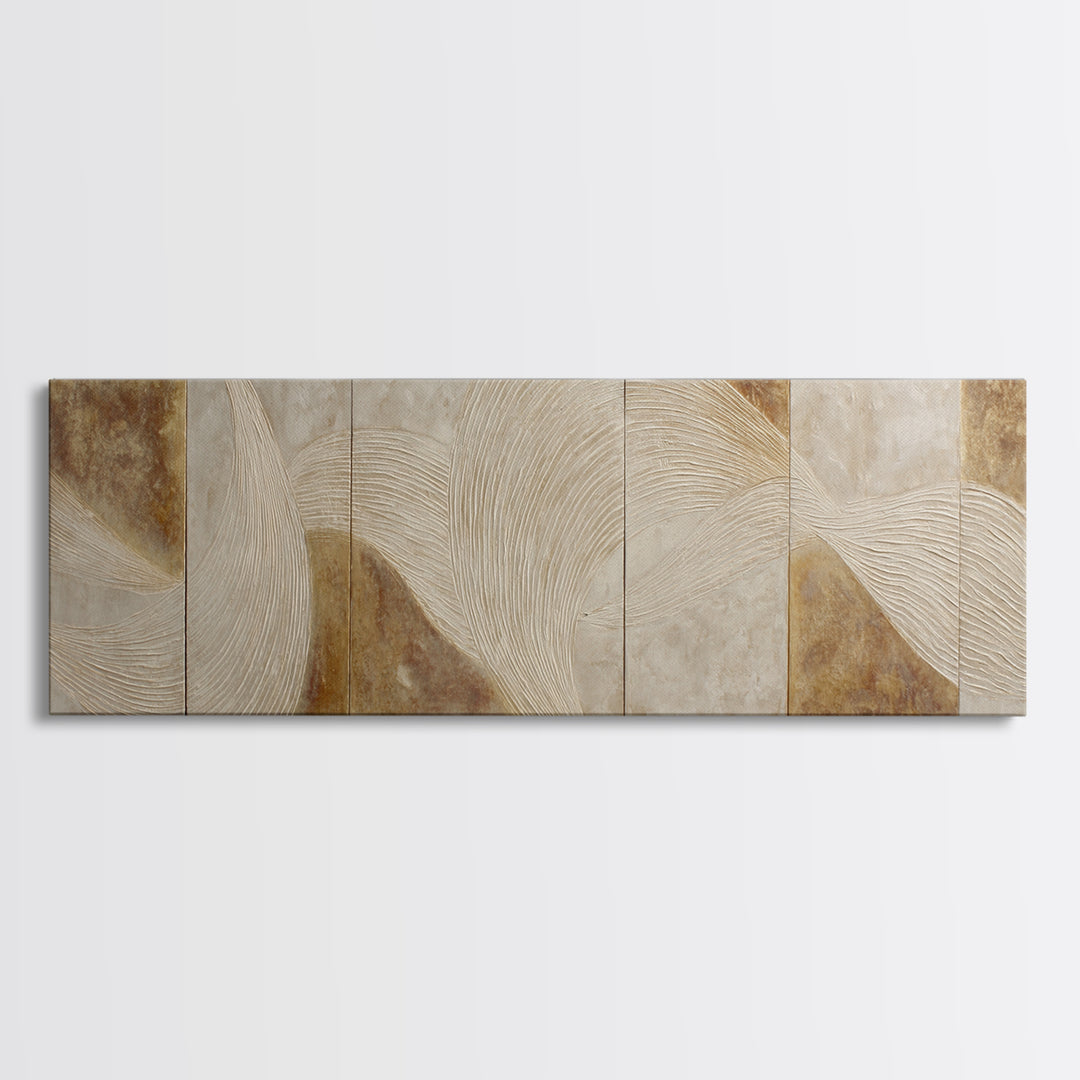 Textured Neutral Abstraction Framed Canvas Print, Art, Art Nouveau, Living Room Decor, Fine Art, Abstract Wall Art, ART-3x1-53