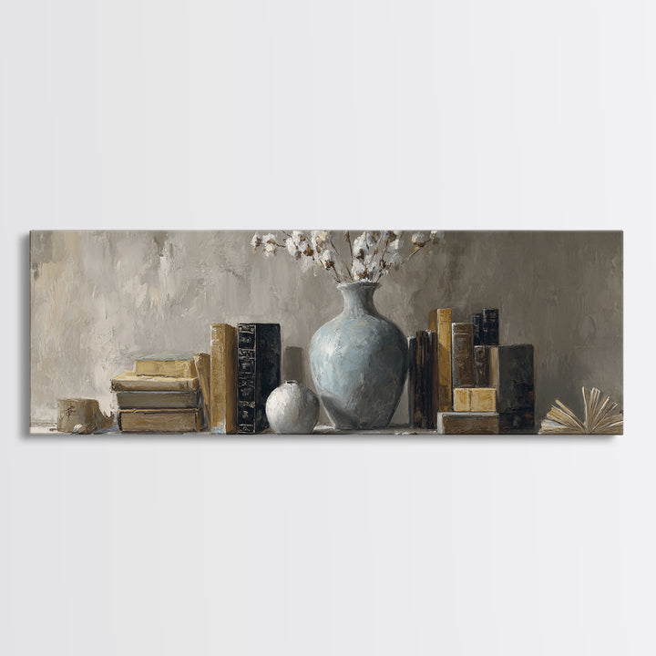 Sunlit Interior Still Life Canvas Print, Art, Canvas Art, Living Room Decor, Fine Art, Horizontal Wall Art, Home Decor, ART-3x1-6