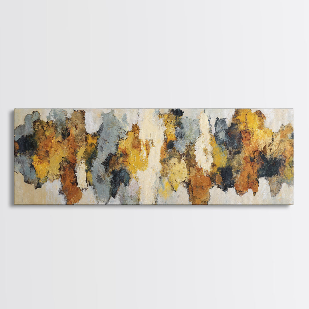 Contemporary Abstract with Layered Pigments and Energetic Canvas Print, Art, Wall Art for Mom, Living Room Decor, Abstract Art, ART-3x1-66