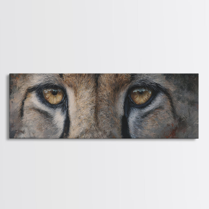 Elegant Animal Portrait Framed Canvas Print, Art, Art Commission, Living Room Decor, Fine Art, Black Art, Framed Art, ART-3x1-82
