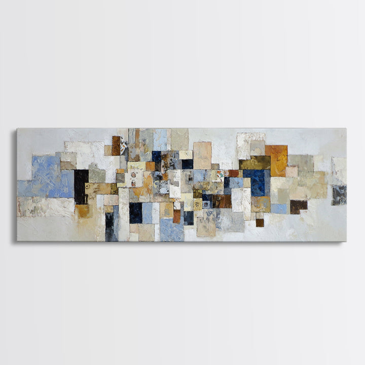 Modern Sculptural Shapes Rendered as Painted Forms Canvas Print, Art, Art Deco, Living Room Decor, Abstract Art, ART-3x1-94