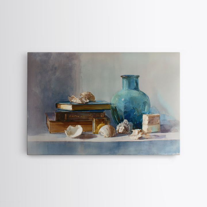 Sunlit Interior Still Life Framed Canvas Print, Art, Art Prints, Living Room Decor, Fine Art, Framed Wall Art, ART-3x2-18