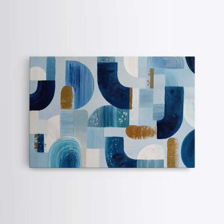Abstract Water Forms Framed Canvas Print, Art, Wall Art Prints, Living Room Decor, Fine Art, Ai Art, Textured Wall Art, ART-3x2-23