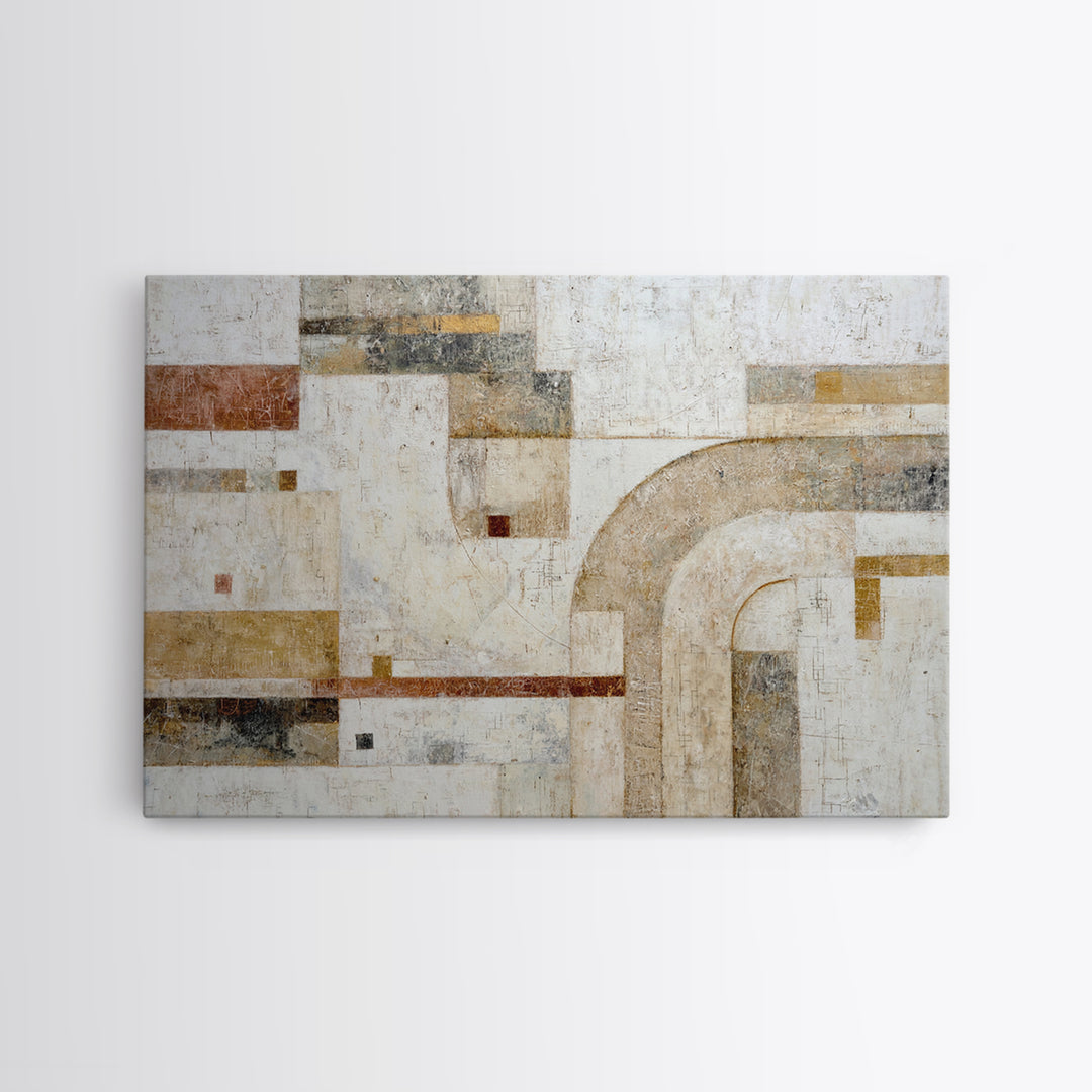 Textured Neutral Abstraction Framed Canvas Print, Art, Framed Wall Art, Living Room Decor, Abstract Art, Resin Art, ART-3x2-41