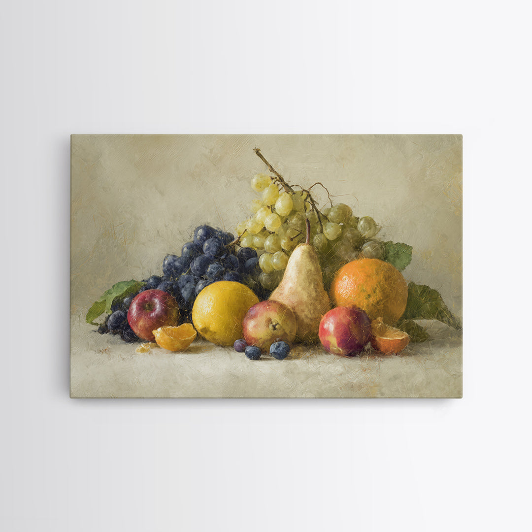 Bold Pop Fruit Composition Canvas Print, Art, Large Wall Art, Living Room Decor, Watercolor Art, Prints Wall Art, ART-3x2-44