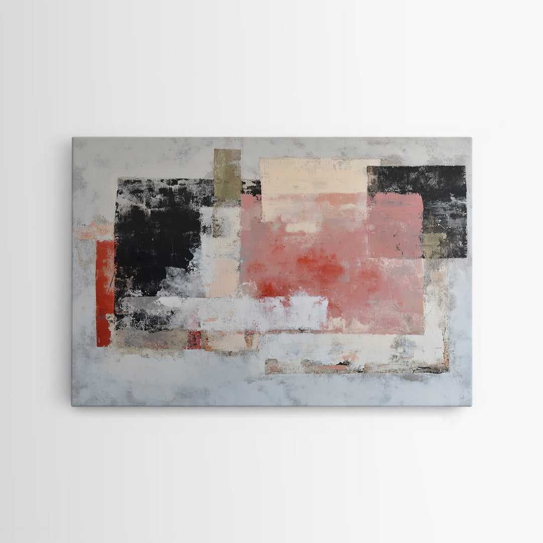 Contemporary Abstract with Layered Pigments and Energetic Canvas Print, Art, Printable Wall Art, Living Room Decor, ART-3x2-6