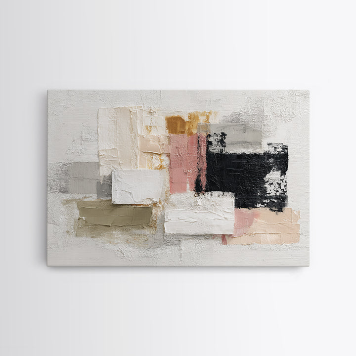 Textured Neutral Abstraction Framed Canvas Print, Art, Framed Wall Art, Living Room Decor, Abstract Art, Resin Art, ART-3x2-65