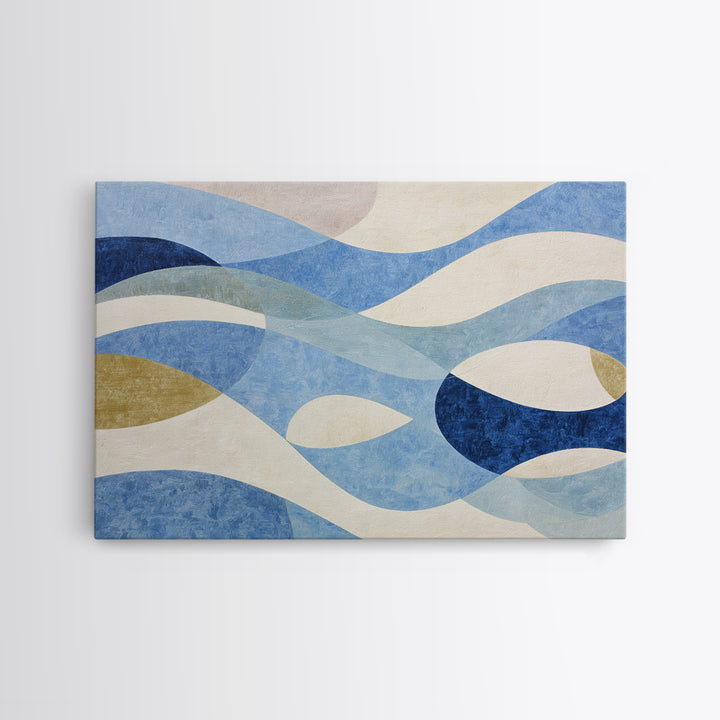 Abstract Water Forms Framed Canvas Print, Art, Metal Wall Art, Living Room Decor, Abstract Art, Textured Wall Art, ART-3x2-71