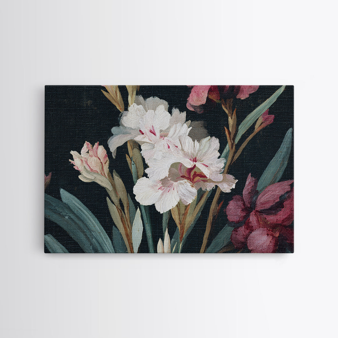 Celestial Moon Study Canvas Print, Art, Abstract Art, Living Room Decor, Oil Painting, Pink Wall Art, Horizontal Wall Art, ART-3x2-73