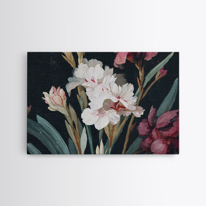Celestial Moon Study Canvas Print, Art, Abstract Art, Living Room Decor, Oil Painting, Pink Wall Art, Horizontal Wall Art, ART-3x2-73