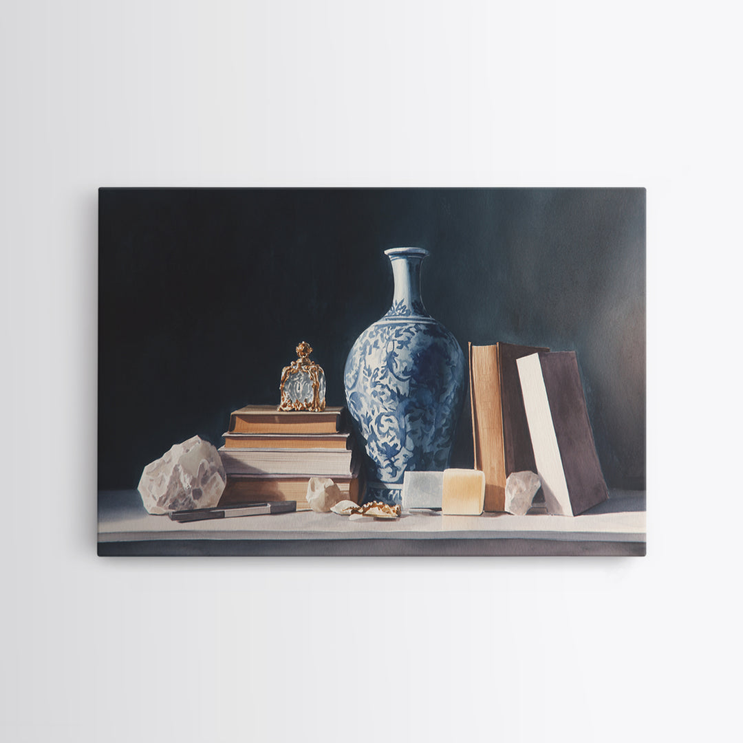 Sunlit Interior Still Life Framed Canvas Print, Art, Art Nouveau, Living Room Decor, Fine Art, Abstract Wall Art, ART-3x2-90
