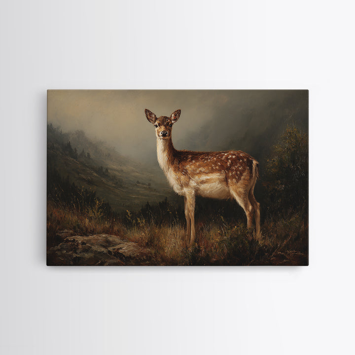 Elegant Animal Portrait Canvas Print, Art, Framed Wall Art, Living Room Decor, Fine Art, Resin Art, Boho Wall Art, ART-3x2-94